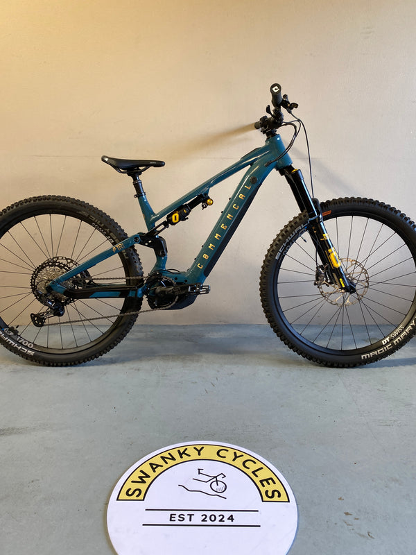 Swanky Cycles 2023 Commencal Meta Power TR Bosch Öhlins Edition, Aqua Blue, Medium 30kms!
